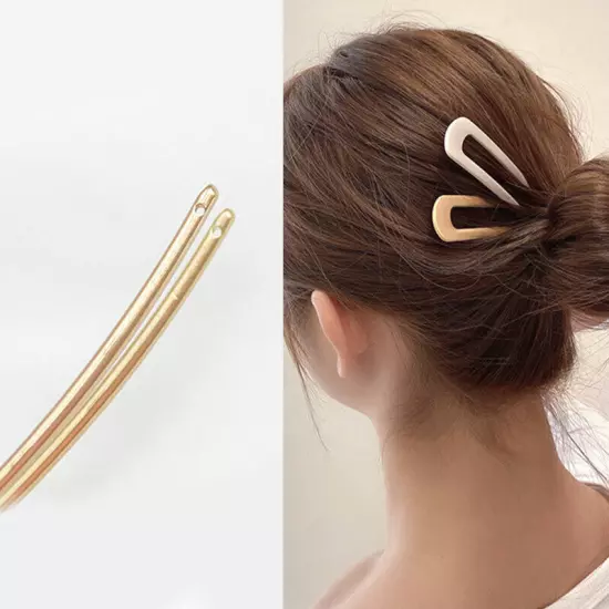 U Shaped Hair Pin Stick Meatball Hair Clips Hairstyle Women Girl Headdress Plugต