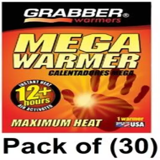 30 ea Grabber 12 Hour Pocket Mega Hand Warmers # MWES