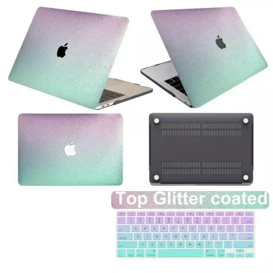 Shinny Glitter Rainbow Hard Case KB Cover For New Macbook Pro Air 11 13 14 15 16