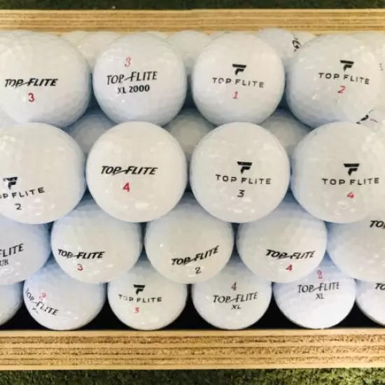 100 TOP FLITE Used GOLF BALLS AAAA-AAAAA Near MINT!!!