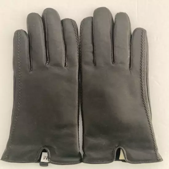 Fownes Brothers Women's Black Leather Gloves - Medium