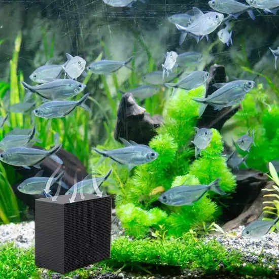 1xAquarium Activated Carbon Filter Fish Tank Water US Purifier Cube J7E6