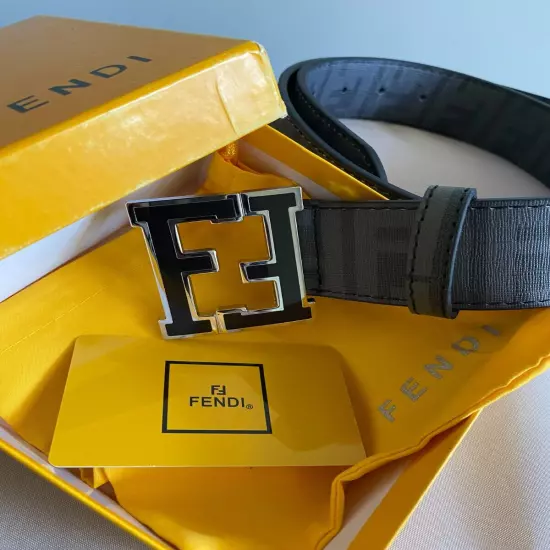  Fendi Belt Zucca Charcoal Gray size 30-32