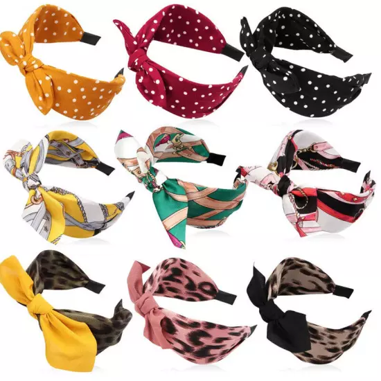 Women Headband Boho Floral Alice Band Fashion Twist Knot Headbands Soft Hairband