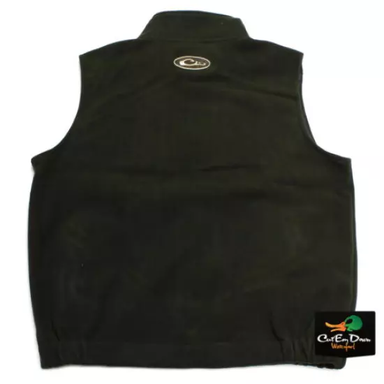 DRAKE WATERFOWL MST WINDPROOF LAYERING FLEECE VEST OLIVE MOSS GREEN SMALL