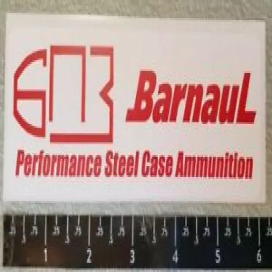 Barnaul Performance Steel Case Ammunition Ammo Vinyl Decal Sticker Shot Show