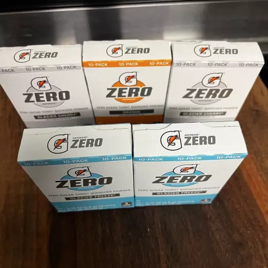 Gatorade Zero 5 Boxes (10 Servings Each) Best By 3/21/24