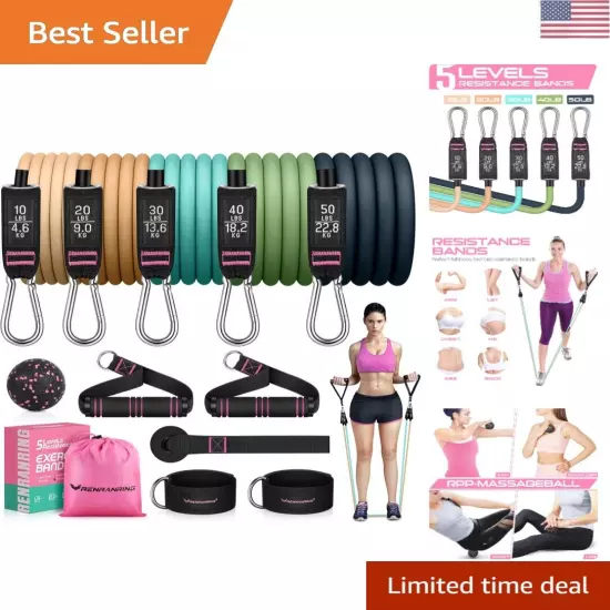 Resistance Bands for Working Out, 150LBS Exercise Bands, Workout Bands, Resis...