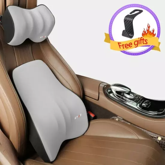 Car Pillow Car Lumbar Support Back Cushion Car Seat Neck Pillow Auto Pillow