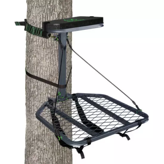 Hang-on Hunting Tree Stand w/ Comfortable Foam Padded Seat & Backpack Straps