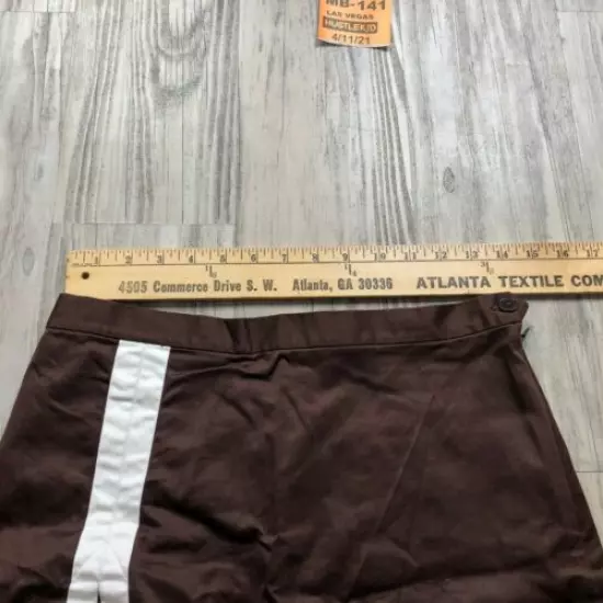 Vintage Ralph Lauren Golf Women Brown Tennis Cotton Skirt Button Pockets Size 4