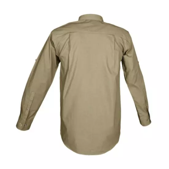 TAG SAFARI Mens Trail Long Sleeve Khaki Shirt (MS-039L/S-P867-K)