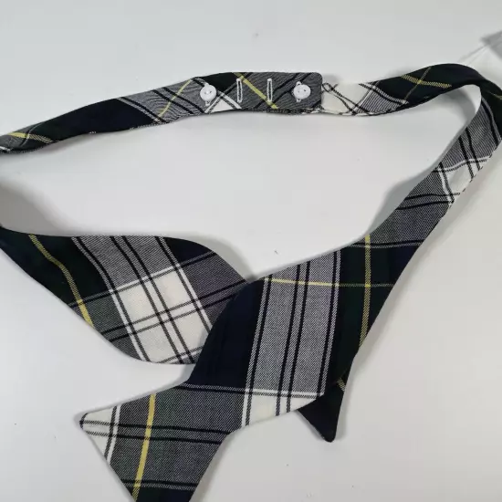 NOLA Couture Bow Tie Bowtie Silk Self Adjustable New Orleans Preppy Plaid