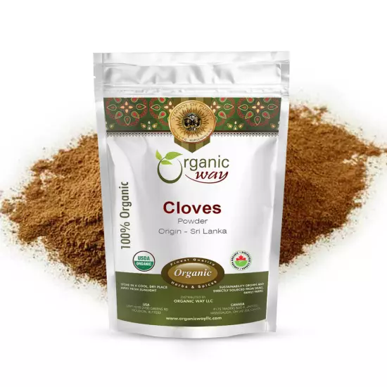 Organic Way Cloves Powder - Aromatic Spice | Organic, Kosher & USDA Certified