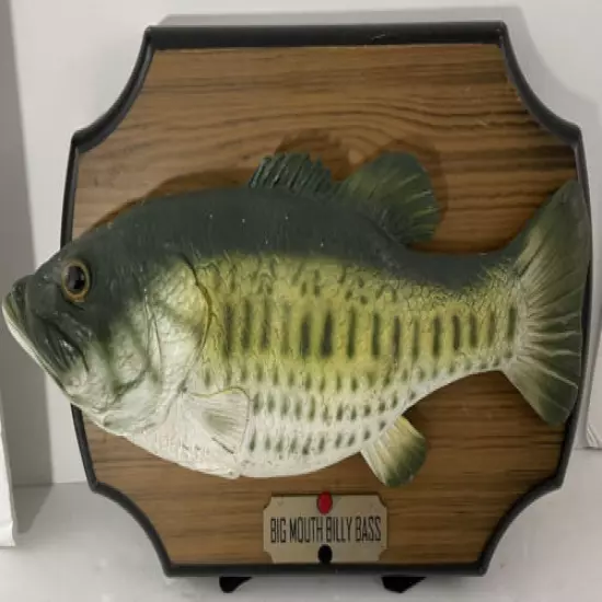 Vintage 1999 Big Mouth Billy Bass Singing Talking Wall Fish Gemmy WORKS