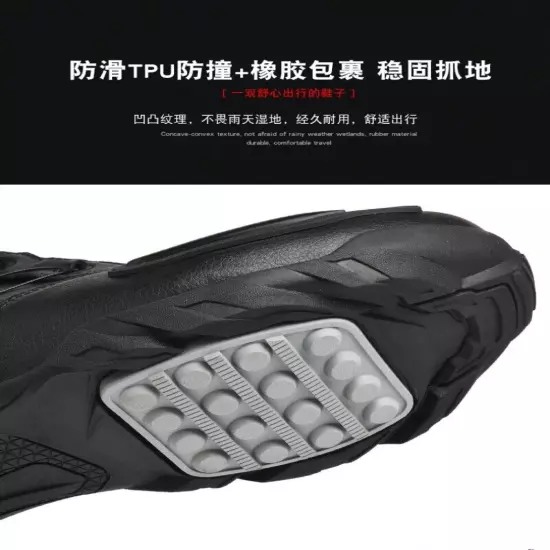 High Top Durable Motorcycle Boots Men Breathable Soft Racing Shoes Riding Boots