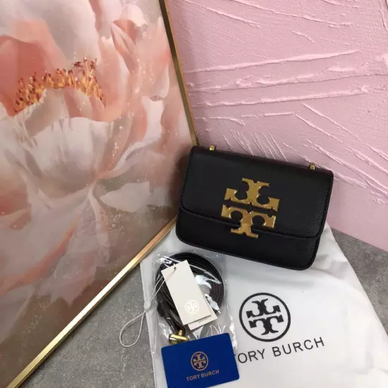 Tory Burch Eleanor Small Convertible Shoulder bag Women's Bags Black Gold