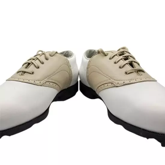 Etonic Comfort Womens 7M Golf Shoes White Beige Q-lok The Champ