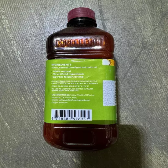 1 Red Palm Oil 16.9 Fl ozs manteca de corojo omni