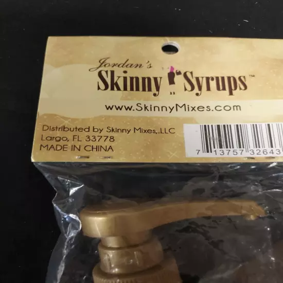 NEW JORDANS SKINNY SYRUPS SYRUP PUMP DISPENSER FOR 750 ML BOTTLE SKINNYMIXES 