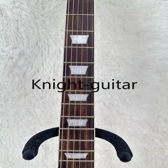 Factory Made Natural ES-335 Semi-Hollow Electric Guitar Chrome Part Maple Neck