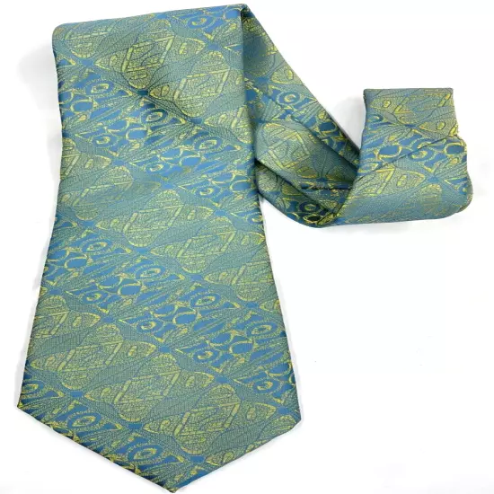 Vintage Louis Feraud 1970's Wide Psychedelic Abstract Blue Tie Men's 3.8" x 53"