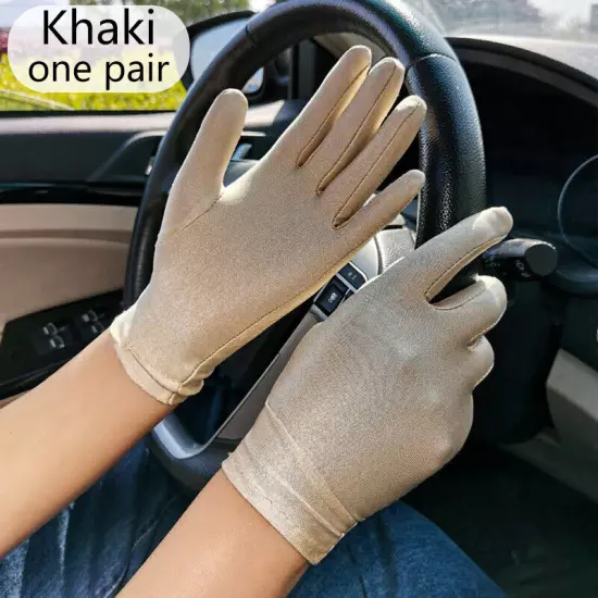 Women Spandex Driving Gloves Show Etiquette Sunscreen Cotton Thin Gloves