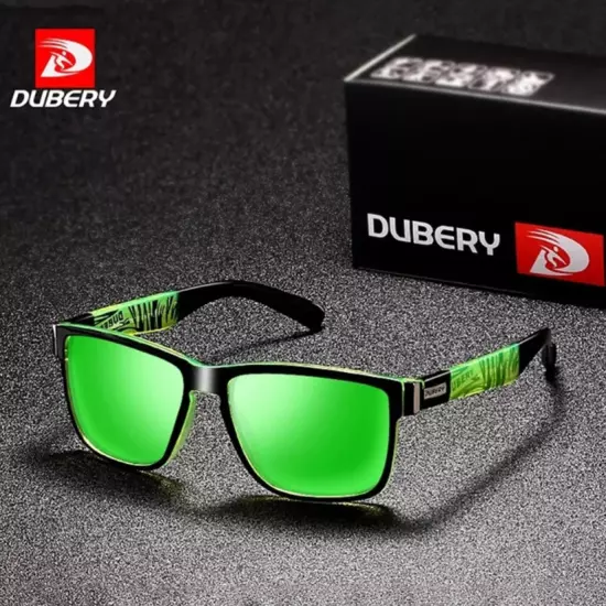 DUBERY Men Women Polarized Sport Square Sunglasses Driving Fishing Glasses UV400