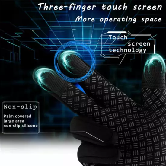 Thermal Windproof Waterproof Winter Gloves Touch Screen Warm Mittens Men Women