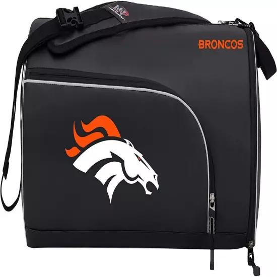 Officially Licensed NFL "Squadron" Duffel Bag, Black, 20" x 10.75" x 10.75"