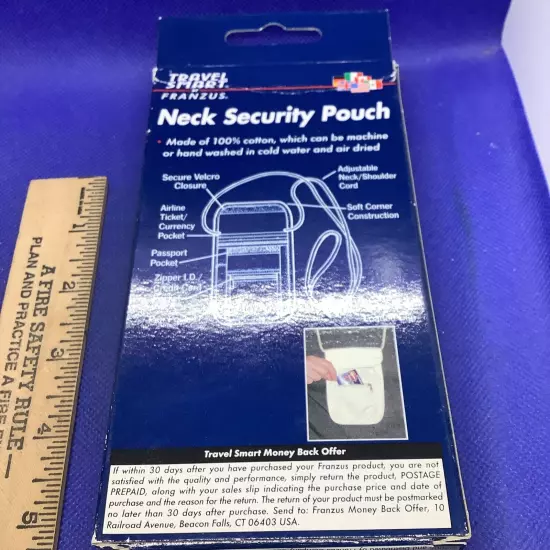 NEW Pocket Neck Pouch Security Wearable Accessory For Travel For Passport Etc