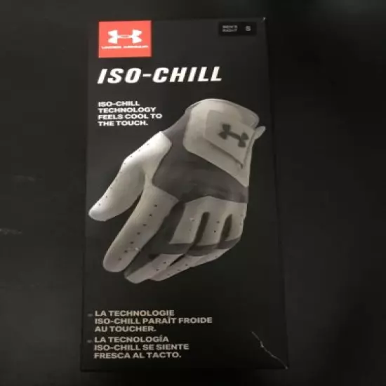 Under Armour UA ISO Chill Golf Glove Small Right Hand White Gray