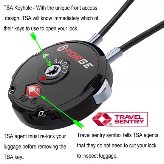 Quality TSA Approved Luggage Locks for Travel Accessories, Suitcase, Pelican ...