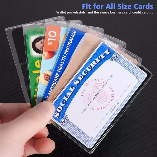 6 Pack Social Security Card Protector/Medicare Card Protector Sleeve/Social Card