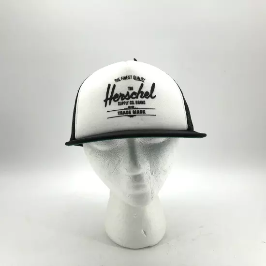 Herschel Supply Co Trucker Snapback Baseball Cap Hat Black White One Size