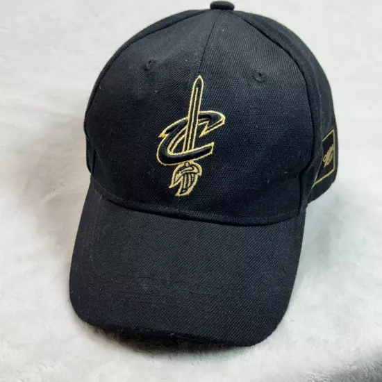 Cleveland Cavaliers NBA Snapback Black w Embroidered Gold Logo Miller Adult Size