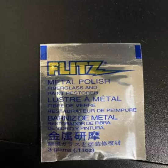 FLITZ POLISH FOR METAL PLASTIC AND FIBERGLASS .11 OZ PACKET(20)