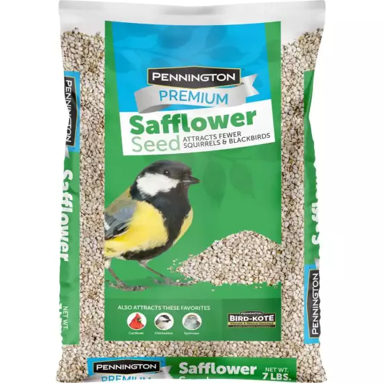 Safflower Bird Seed Food Pennington Premium 7 lb Multiple Bird Species Type