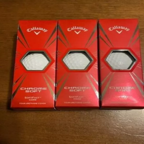 Callaway Premium Chrome Soft - (9) Golf Balls - New in Sleeves