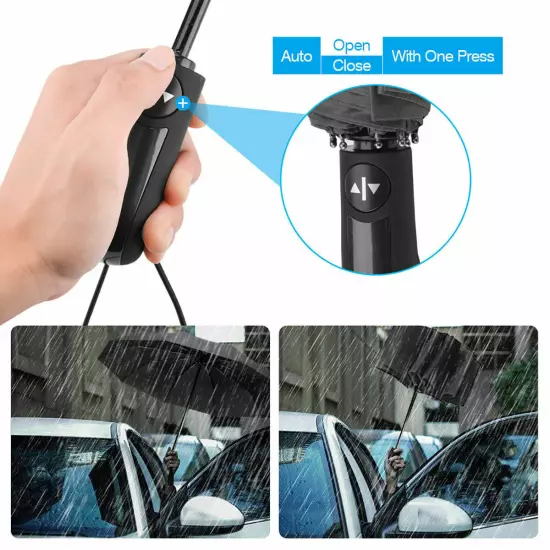 Automatic Umbrella Anti-UV Sun/Rain Windproof 3 Folding Compact Umbrella