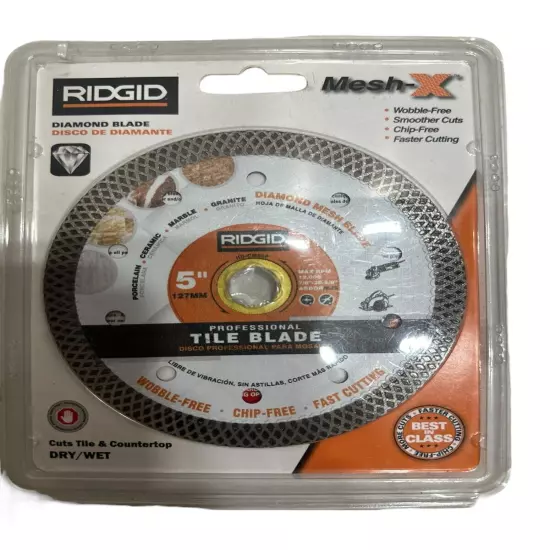 New Rigid 5" Professional Tile Blade Dry/Wet Diamond Blade (Mesh-X)