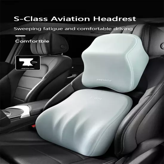 NEW Car Lumbar Back Support Headrest Neck Pillow Neck Pillows Car Seat Cushion