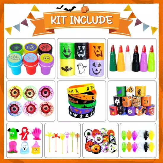 200Pcs Halloween Party Favors, Bulk Toys for Treats Non... 