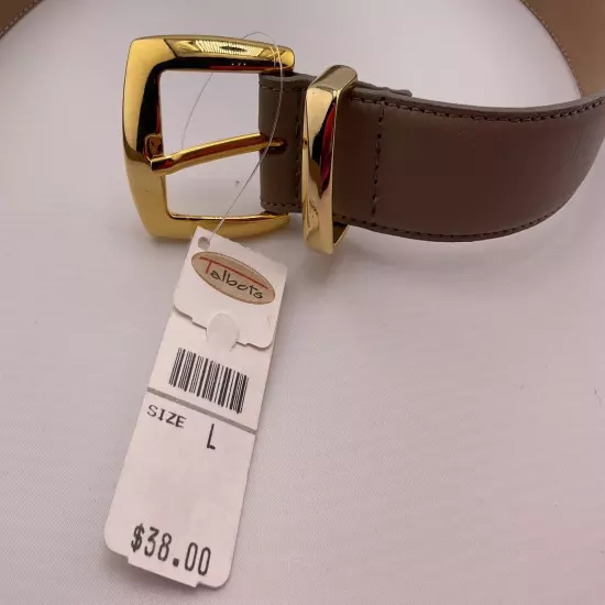 Talbots Women’s Genuine Leather Beige/Taupe Belt Size L - ITALY 38 X 1 1/8”