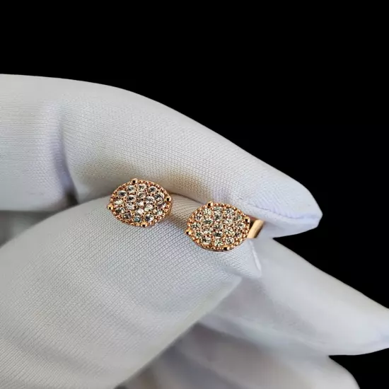 Iced Out Stud Earrings Gold Plated With Cubic Zirconia Hip Hop Jewelry Men Women