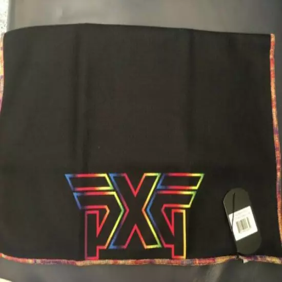 New 2022 PXG Black Rainbow Logo Players Towel - NWT