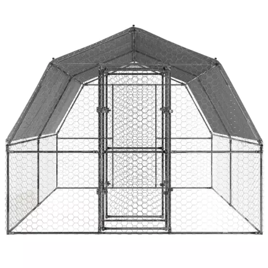 Tidyard Bird Cages 2 pcs with Roof and Door Galvanized Steel Portable I5B6