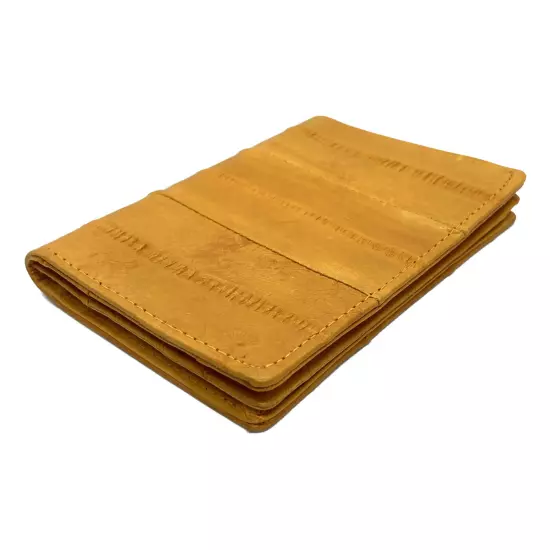 Genuine Eel Skin Leather Business Card ID Wallet Credit Card Case