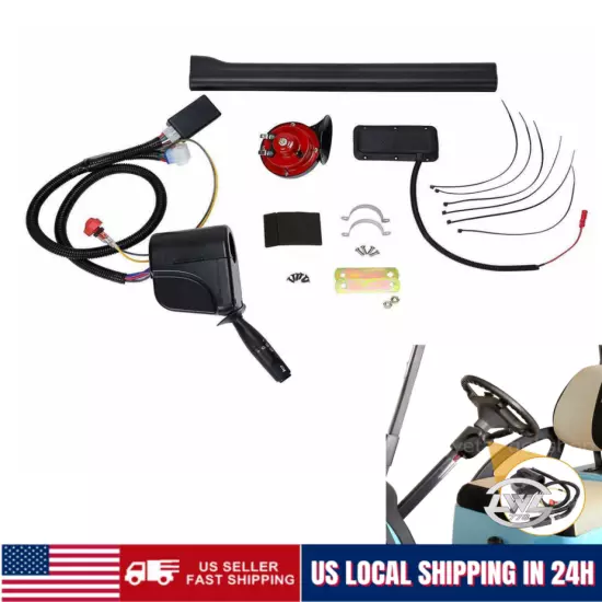 IN US! Golf Cart LED Light Turn Signal Kit +Horn Brake Hazard Light Switch 12V