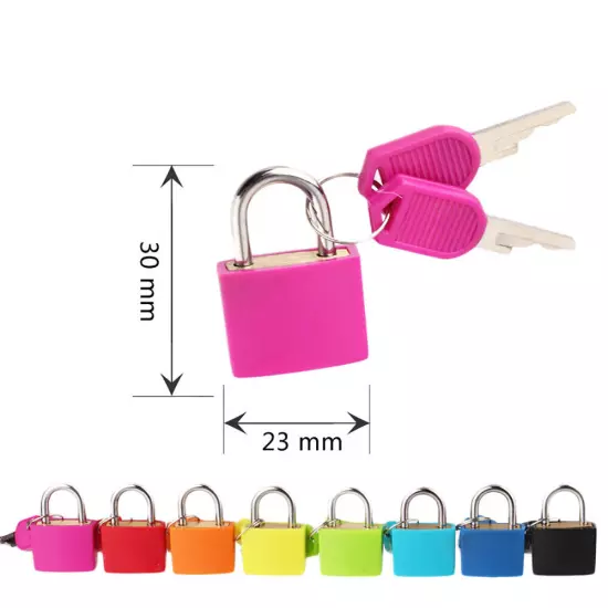 Suitcase Lock Mini Padlock with Key Small Locks for Schoolbag Backpack Luggage